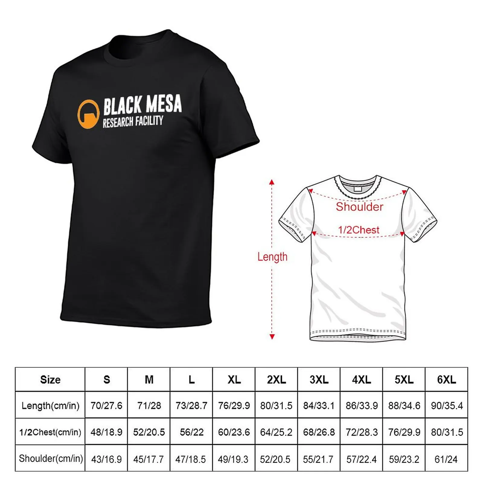 Black Mesa Research Facility T-Shirt Short sleeve tee quick drying big and tall t shirts for men