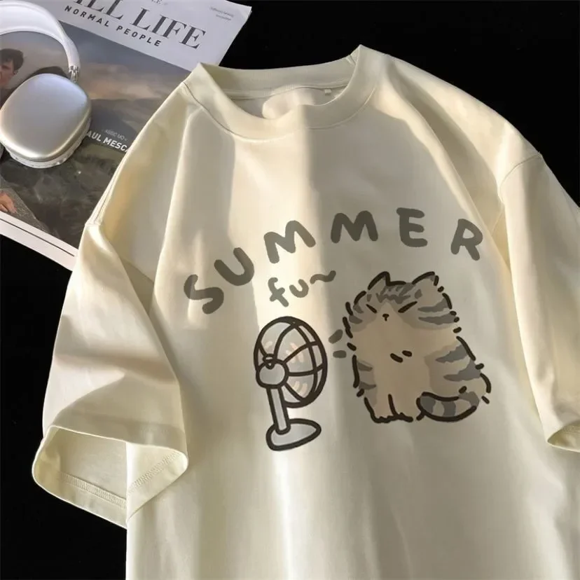 M-5XL Plus Größe Sommer Einfache Casual Männer/Frauen Harajuku Stil Gedruckt Plus Größe Lose Kurzarm T-shirt – Detail 1