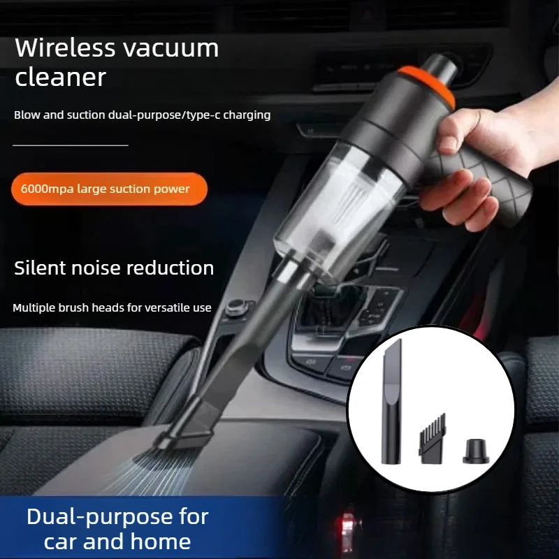 Multi purpose suction blowing 2-in-1 rechargeable vacuum cleaner, portable car mounted high suction handheld mini vacuum cleaner