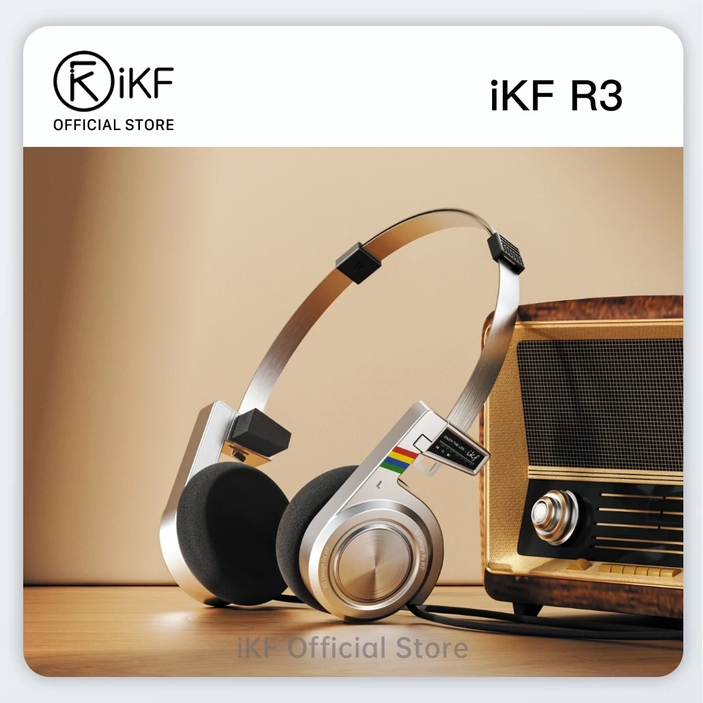 

Наушники iKF R3 Retro On Ear, беспроводные Bluetooth-наушники, складные, с режимом прозрачности, 60 часов работы от батареи, встроенный микрофон