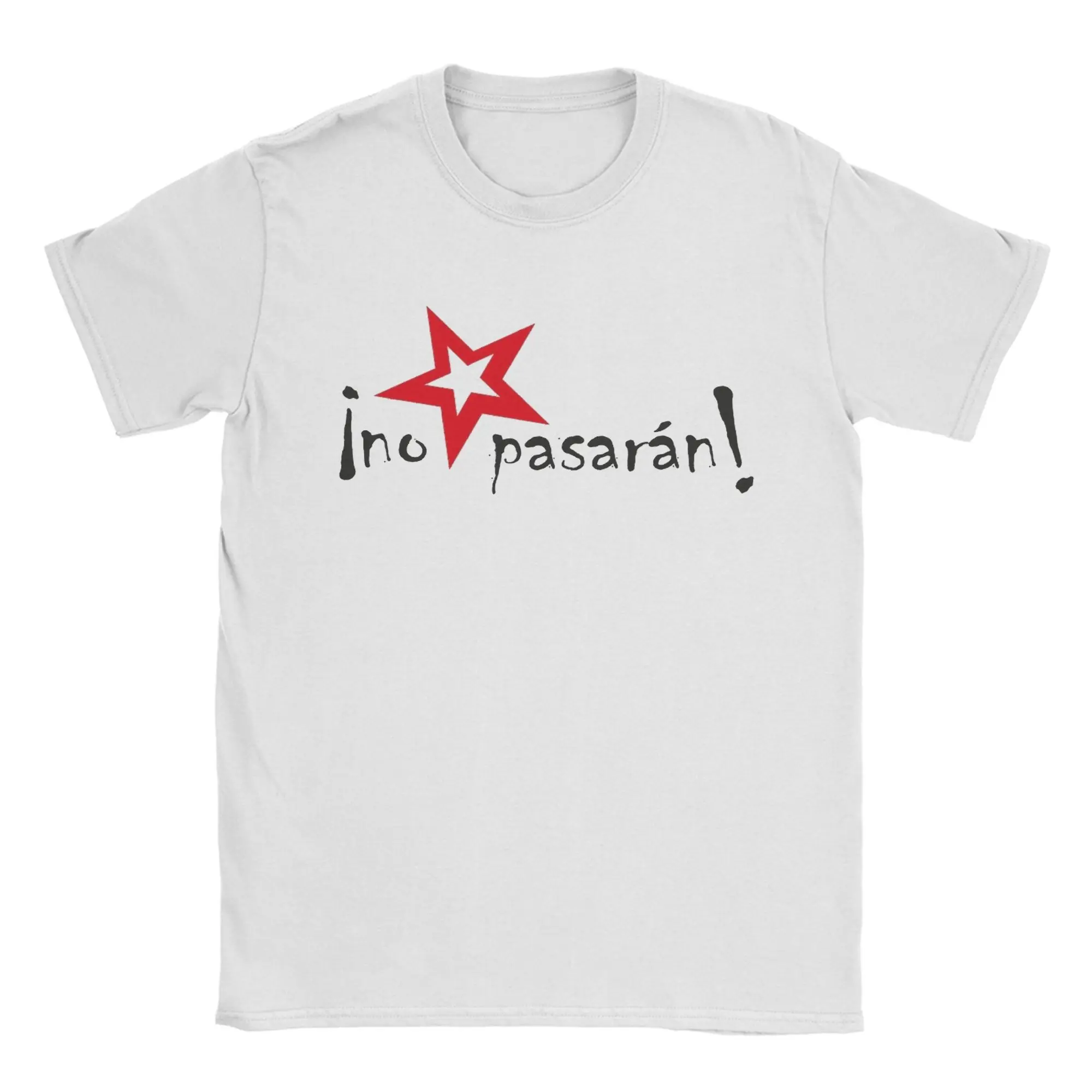 Men Women's No Pasaran Antifa T Shirts  Cotton Tops Fashion Short Sleeve Round Collar Tee Shirt Unique T-Shirts