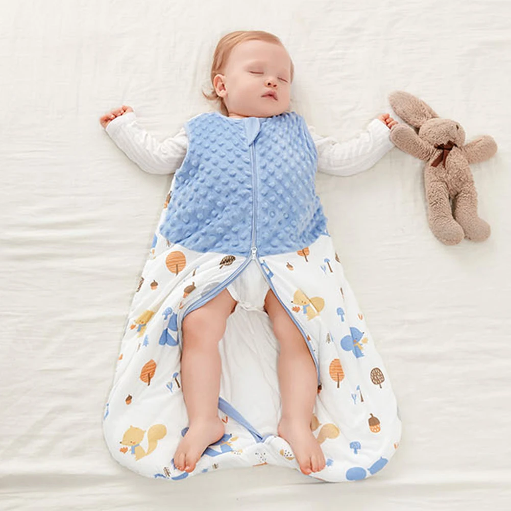 Baby Sleep Sack Vest Sleepping Bag Unisex Sleeveless Winter Soft Wearable Kids Pajamas For Baby Toddler Newborn 0-24Month