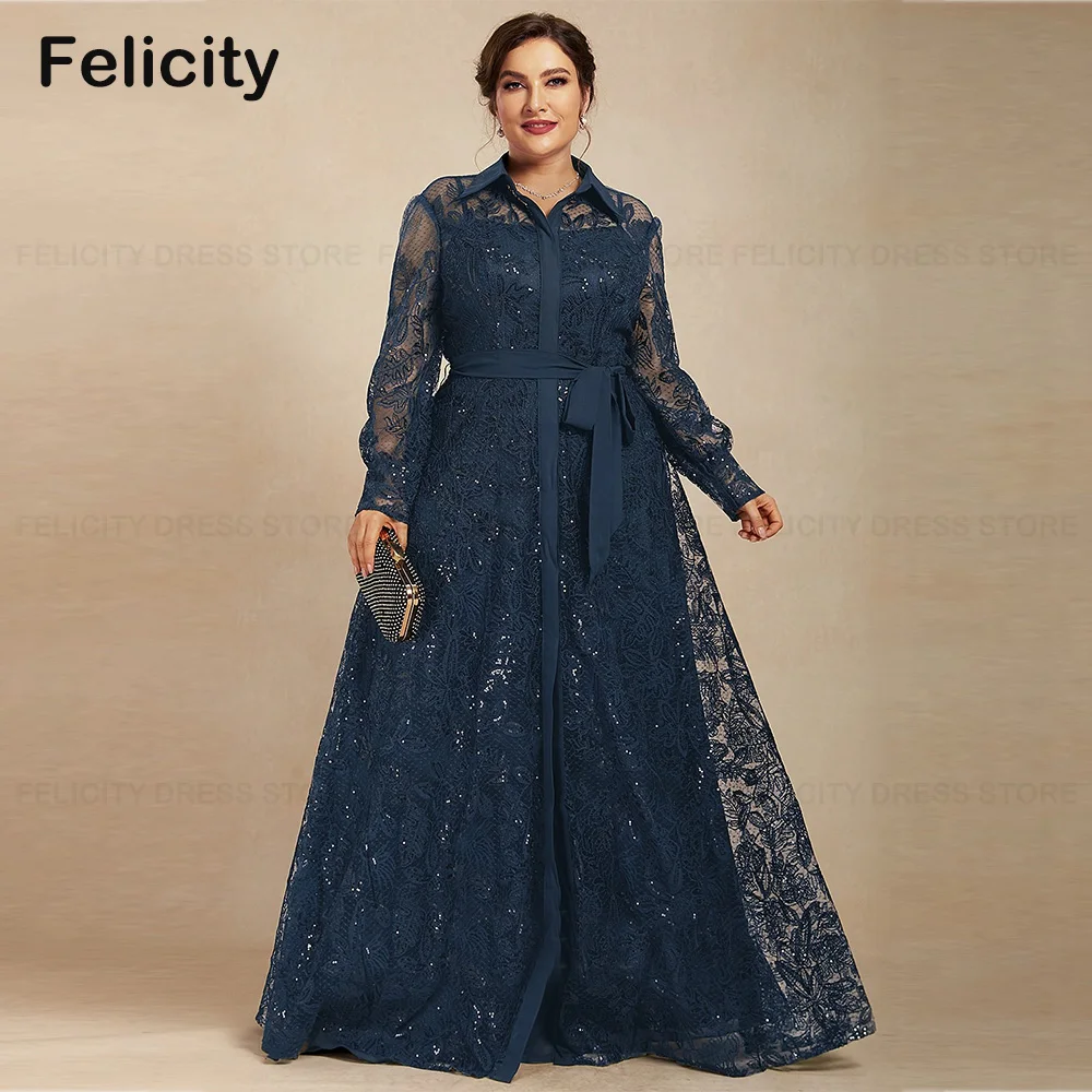 Plus Size Two Piece Mother of the Bride Dress 2023 Elegant A-line Lace Formal Wedding Guest Dresses for Prom Vestidos de Novia