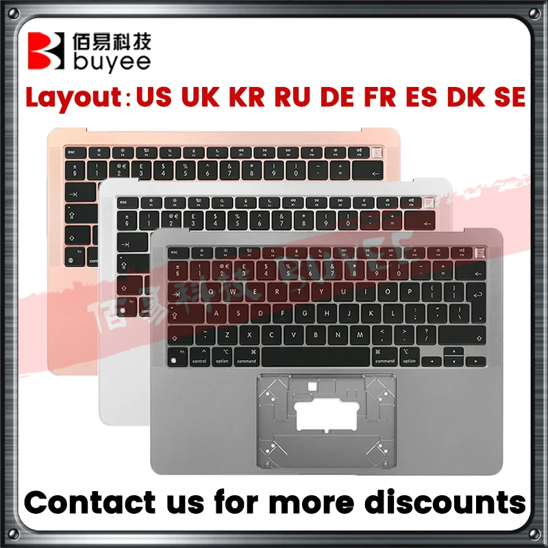 

Brand New For Macbook Air Retina 13" Laptop Top Case A2337 Palmrest Cover Backlight US UK KR RU GE FR SP Danish Swedish New