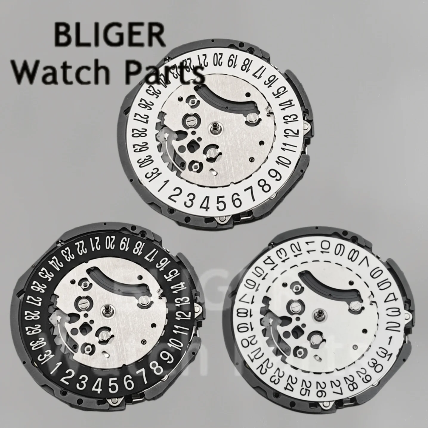 bliger-クォーツムーブメント-vk63a-vk64a-vk67a-クロノグラフ-メンズ-クォーツ時計交換部品-ブラック-ホワイト-カレンダー-グリーン夜光