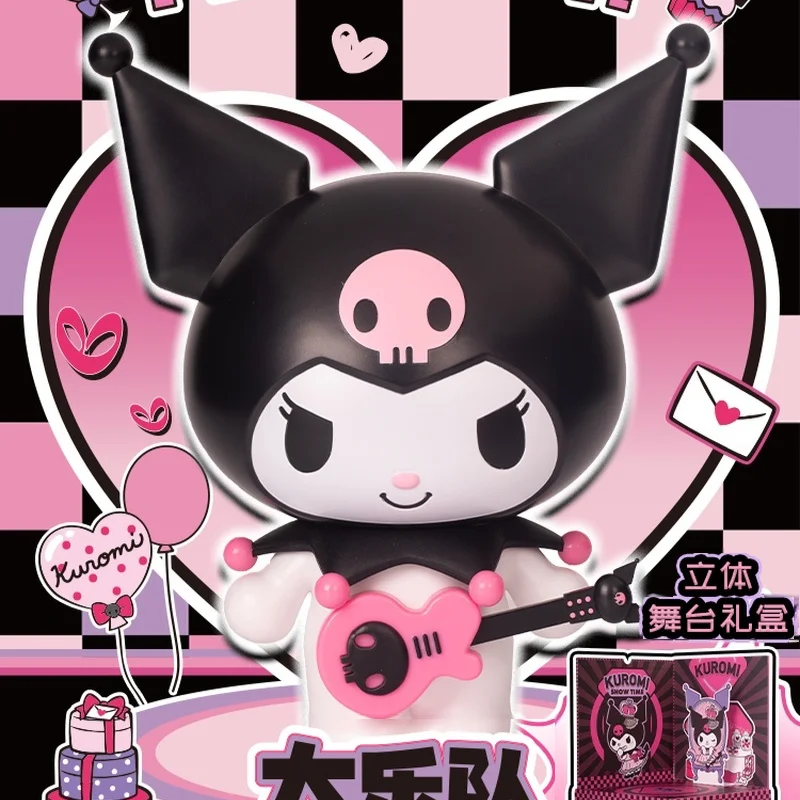 Figurka Sanrio Kuromi, głośnik Bluetooth, lalka, kawaii ozdoba na biurko do pokoju, zabawka, prezent dla dzieci, seria zespołów, figurka kolekcjonerska