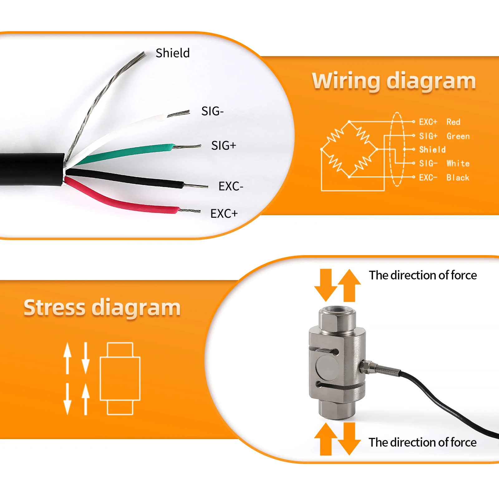 High Precision S Type Column Load Cell Sensor with Transmitter Load Cell Amplifier Test Tension and Compression 200KG 300KG