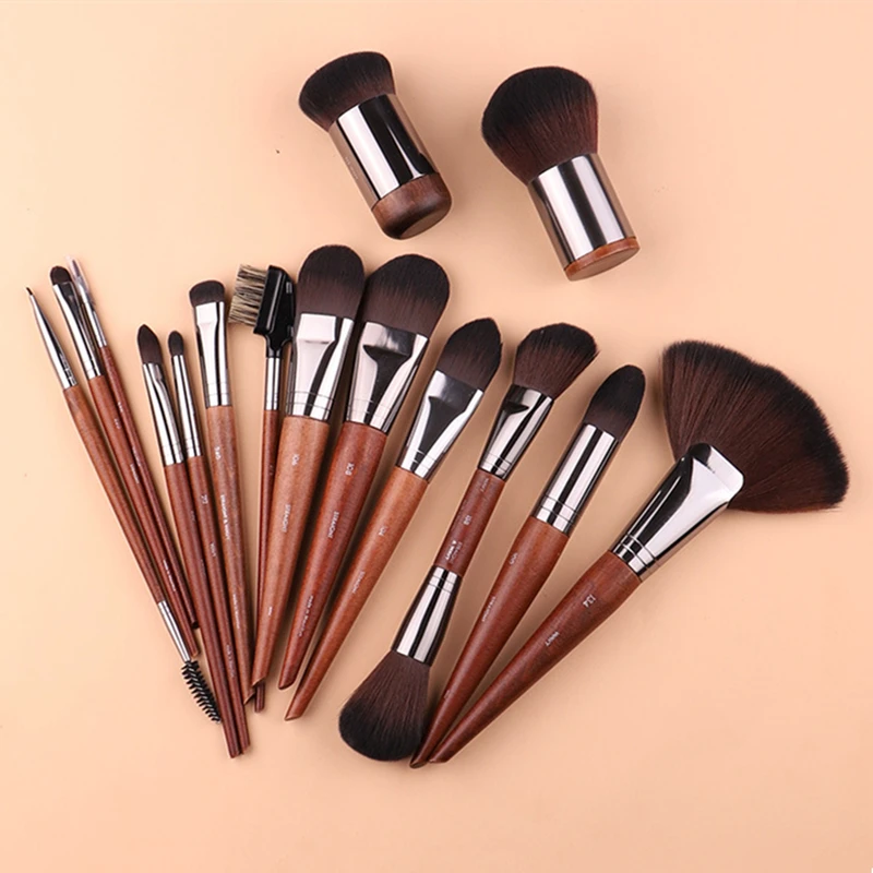 1/2Pcs Makeup Brushes Cosmetic Powder Foundation Brush Blush Contour Eye Shadow Eyebrow Eyeliner Eyelash Blending Beauty Tools