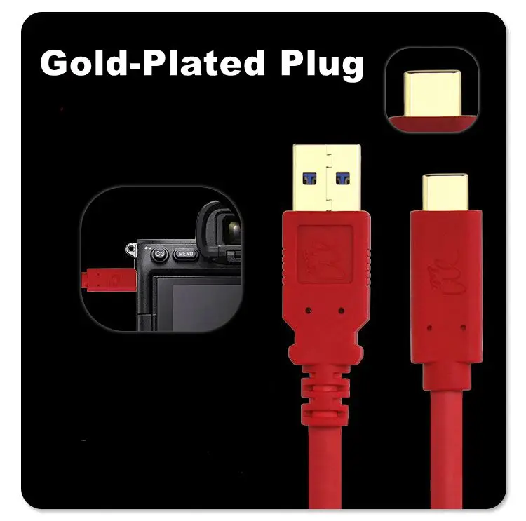 

USB Type A to Type C Camera Tethered Shooting Cable To Computer 3m 5m 8m 10m For Nikon Z6 Z7 Canon EOS R RP Fuji GFX100 X-T3