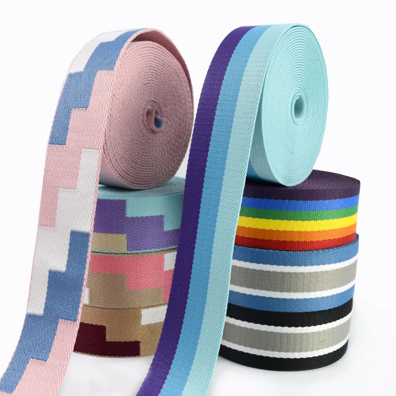 

Meetee 2/4M 38mm Nylon Webbing for Shoulder Bag Strap To The Meter Clothes Belt Decorative Braid Ribbon Tape Sewing Trimmings