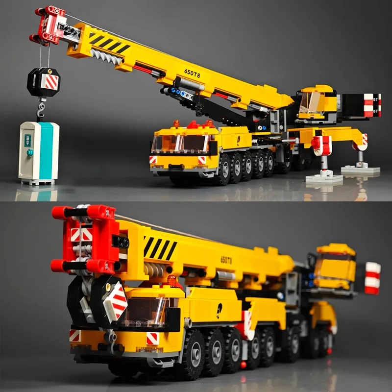 Technische Stadt Mobile Bau Kran Bagger Bausteine Lkw Fahrzeug Montieren Ziegel Spielzeug Geschenk Für Kinder Junge Erwachsene