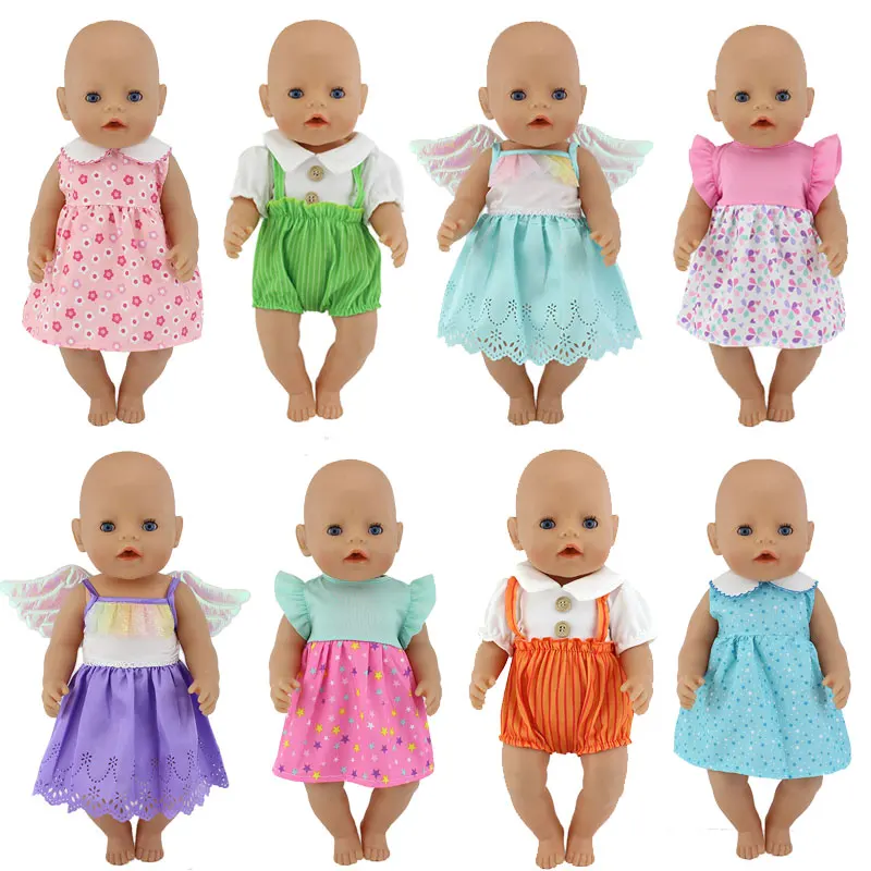 

2022 New Dolls dress For 17 inch 43cm Baby Doll Cute Doll Clothes And Accessoreis，girl's holiday gift