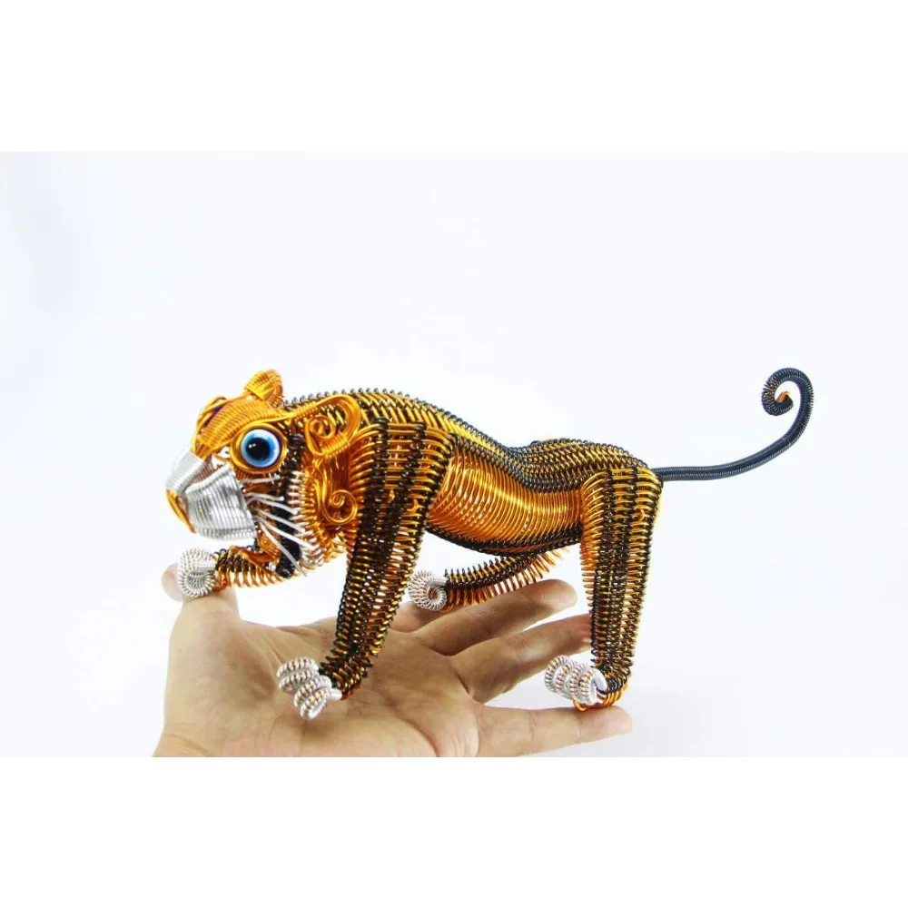 Tiger, handmade, DIY, ornament,Aluminum wire preparation