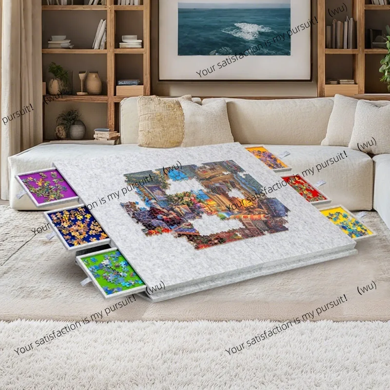 

Складной фетровый стол-головоломка, портативный ящик для хранения, головоломка, 2000 шт., цветной 6-ящик, сортировочный диск