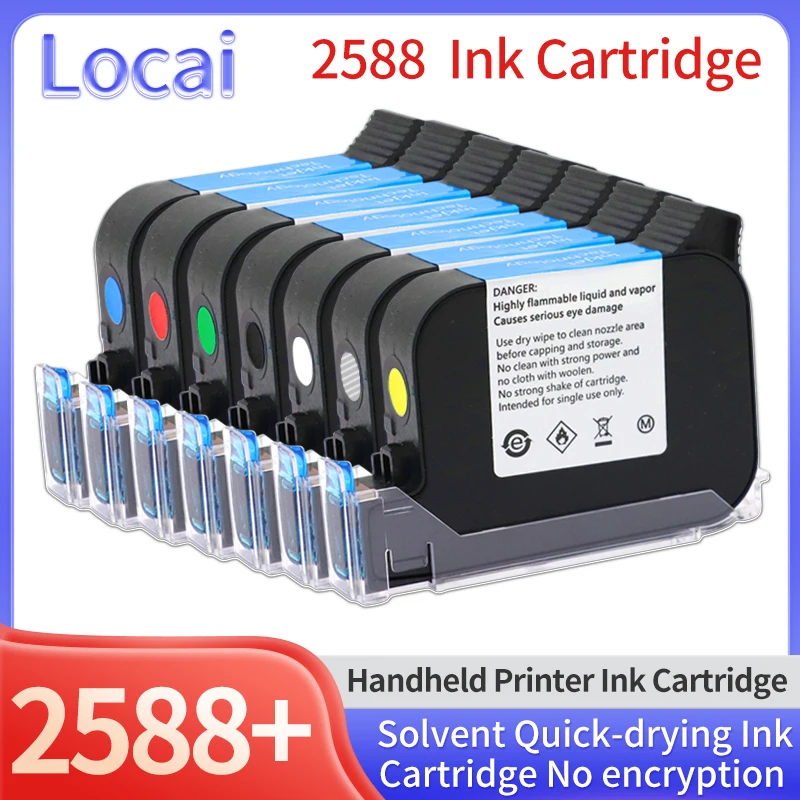 2588+ 2588+(M) Eco Solvent Ink Cartridge 2588 Handheld Printer Ink Cartridge For 600DPI  Date 12.7mm Inkjet Coder No encryption