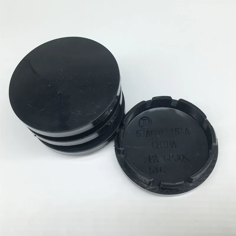 20 pièces 56mm noir argent 5JA601 151A bricolage capuchons centraux de moyeu de roue pour tailles remplacement d'accessoires automobiles