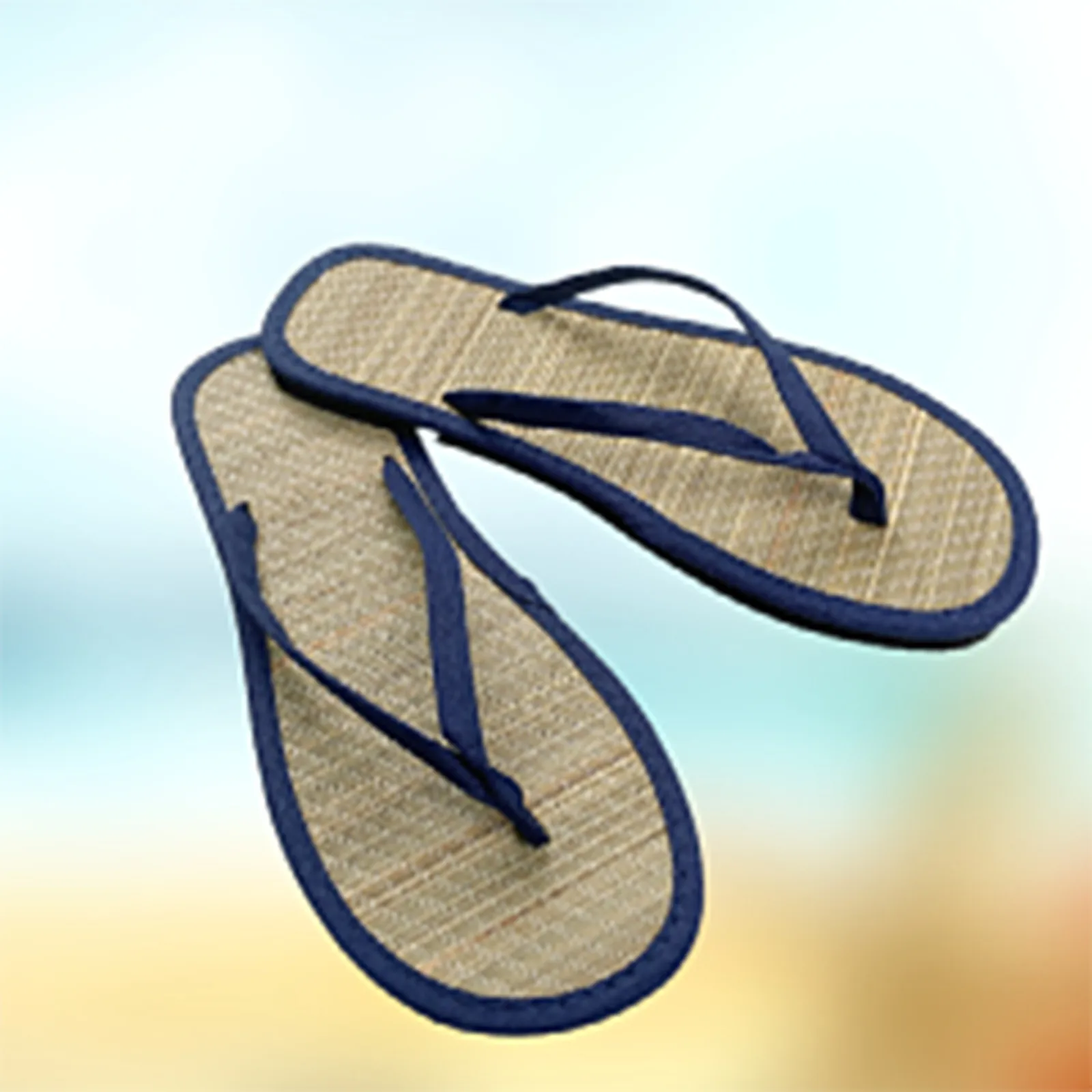 

Simple Rattan Flat Comfortable Slippers Flip Flop Women Summer Fashion Casual Non-Slip Couple Flip Flops Breathable Beach Slides