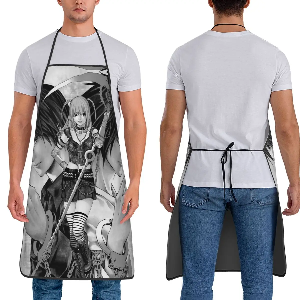 

Фартук «Тетрадь смерти» Рюк, аниме-фартук для шеф-повара, водонепроницаемый, для кухни, уборки, для женщин и мужчин, для рисования