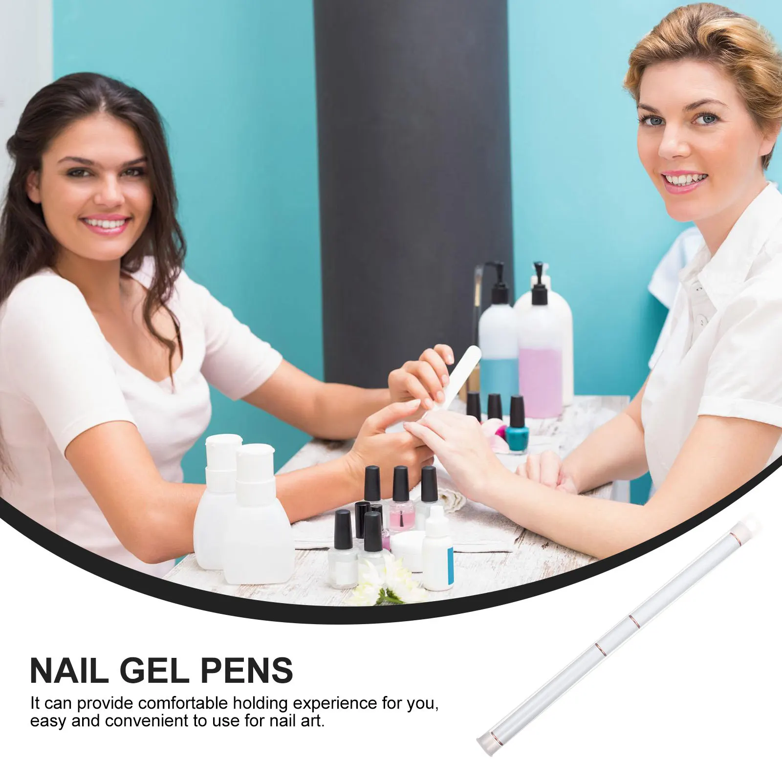 

Durable Nail Art Liner Brush Pen Comfortable Grip for Beginners and Experts Convenient Carry Around Nail DIY Accessory