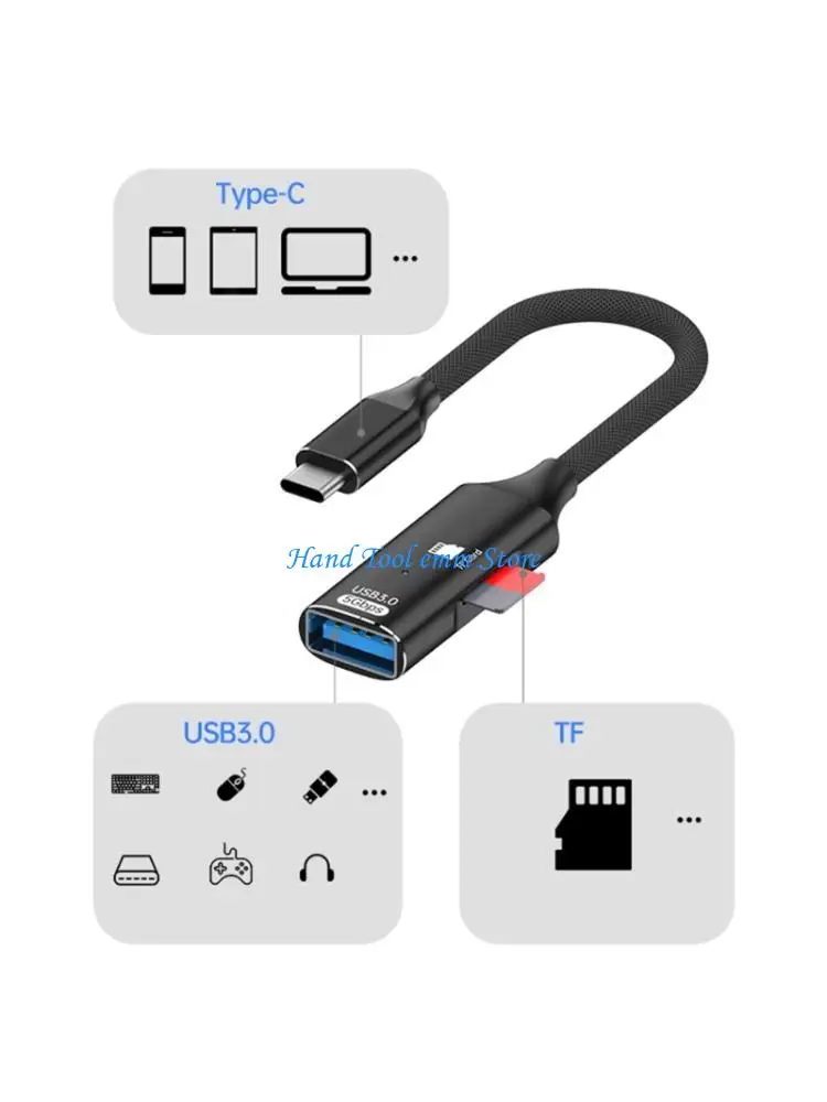 

H37F Type C to USB OTG Adapters Card Reader Data Transfer for Phone Tablet