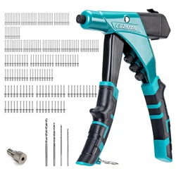 LIBRABOU- Kit de odorà riveter rapide, odorà riveter pop professionnel à une main, outil de rivetage manuel pour métal, bois et plastique