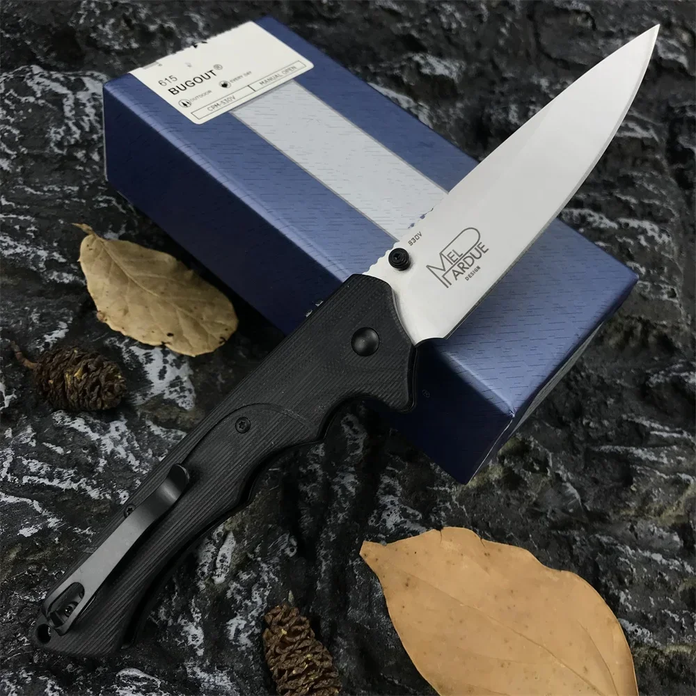 BM 615 Rukus Folding Pocket Knife S30V Plain Blade G10 Handles Outdoor Camping Hunting Tactical Knives Survival EDC Tools Gift