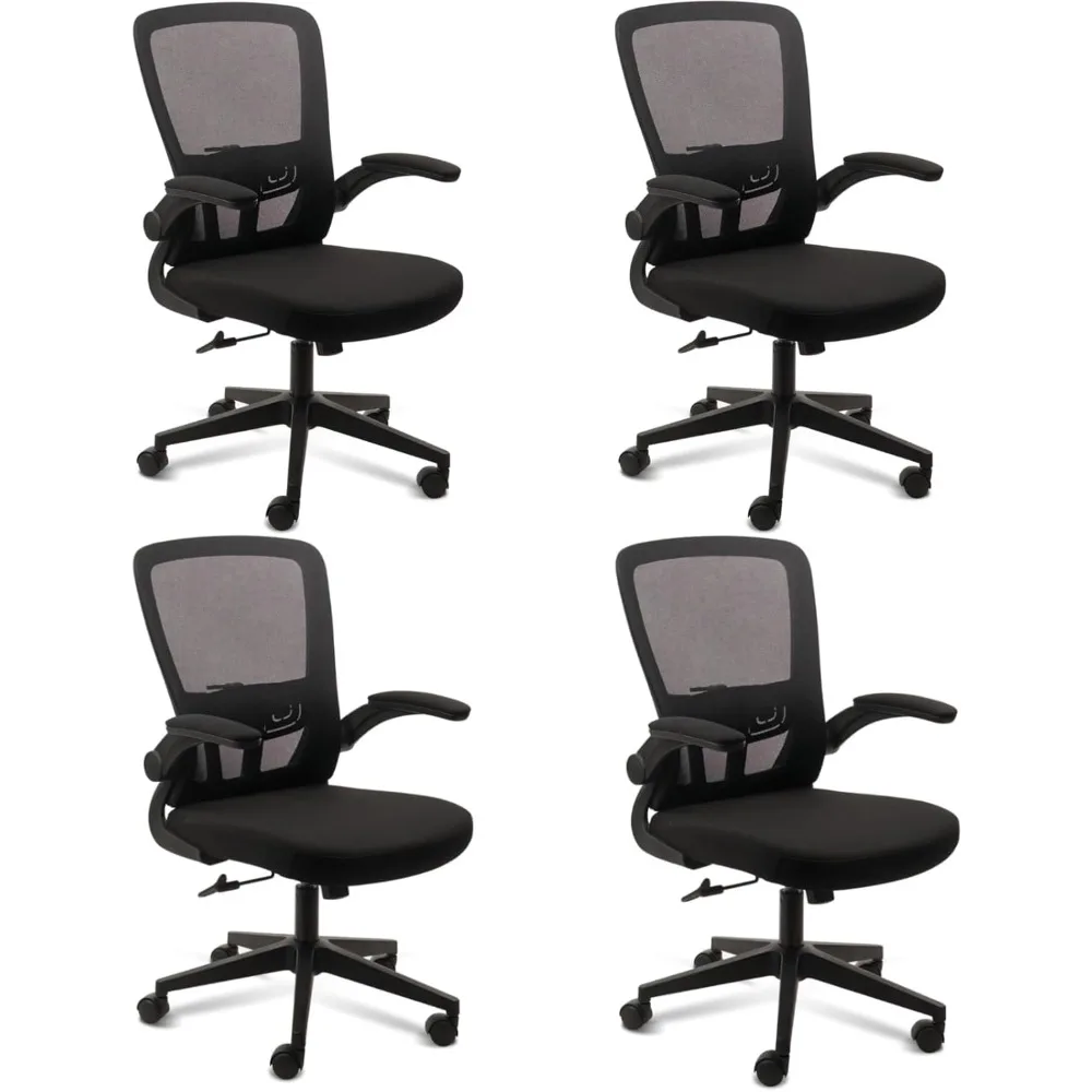 

Ergonomic Mesh Office Chair with Lumbar Support and Adjustable Arms on Wheels