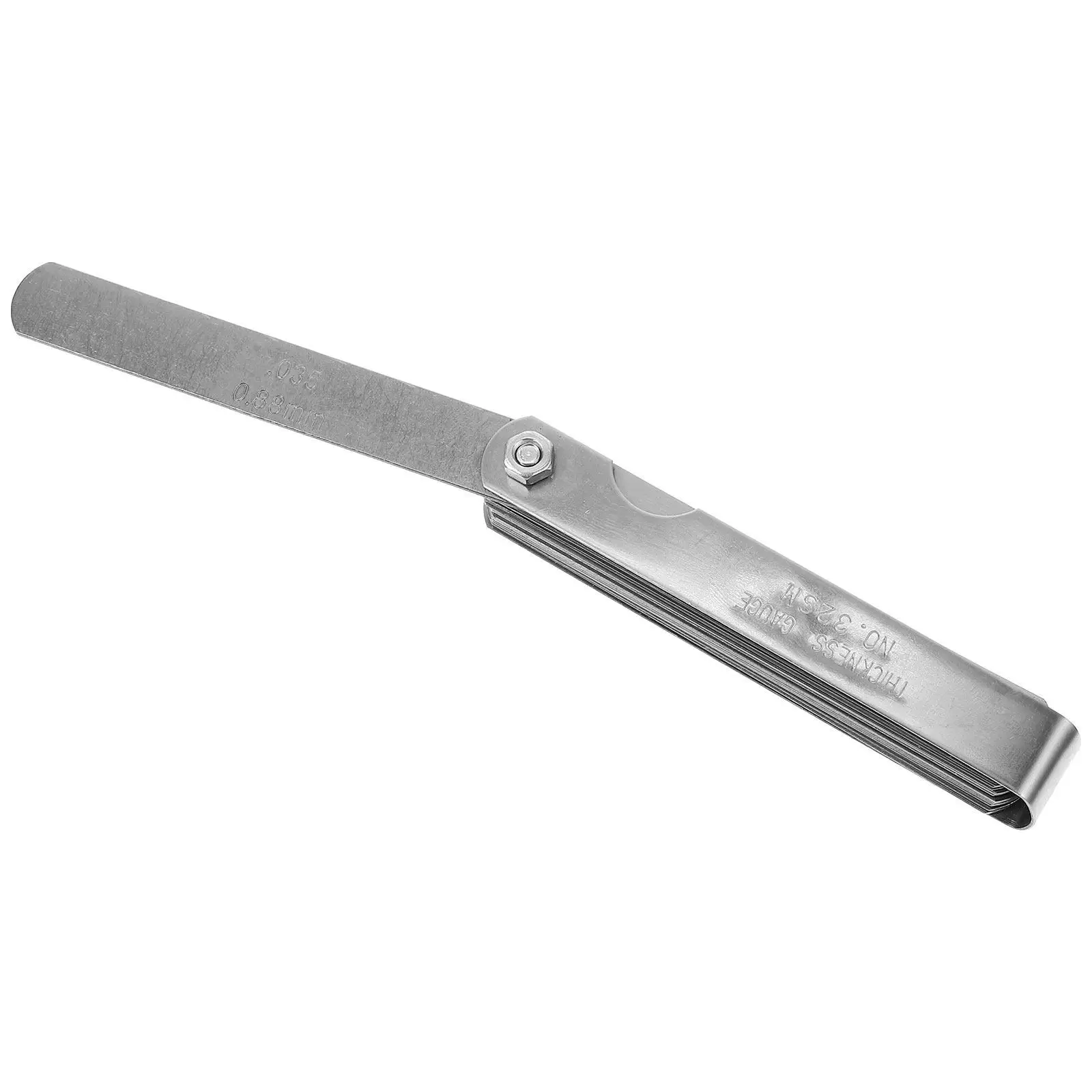 1Set Stainless Steel Feeler Gauge Set 32 Blades Dual Metric Imperial Marked Foldable Gap Measuring Tool for Guitar Engine Valve view 3