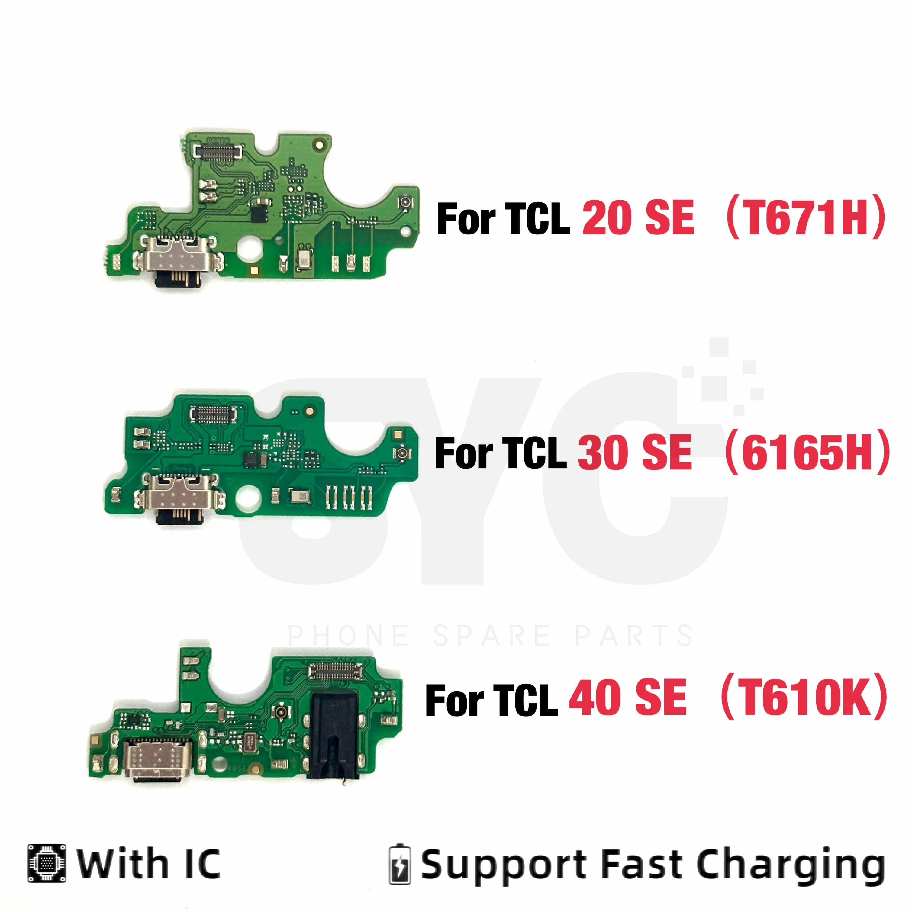 لوحة منفذ موصل بمنفذ شحن USB ، كابل مرن ، يدعم الشحن ، جودة جيدة ، مناسب لـ TCL 20 ، 30 ، 40 SE ، T610K ، T671H ، H