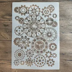 A4 29 *21cm  DIY Stencils Wall Painting Scrapbook Coloring Embossing Album Decorative Paper Card Template,wall clock mechanical