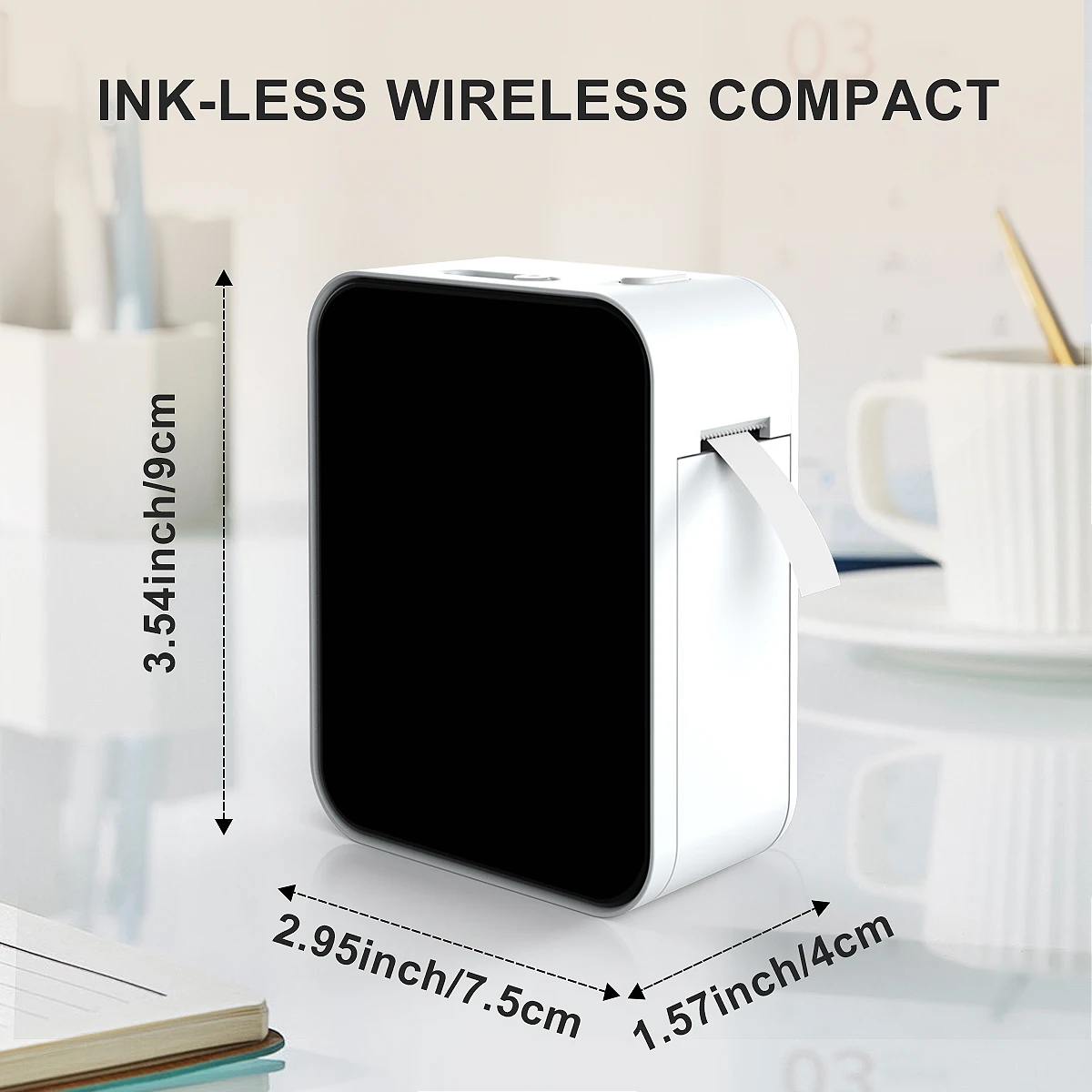 MarkLife P15 Mini Portable Wireless Printer Continuous Barcode Label Maker with IOS Compatibility Thermal Paper Type