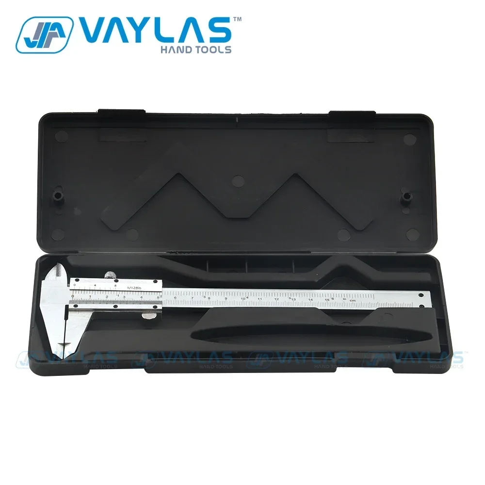 Escala de Leitura Dupla em Aço Inoxidável Vernier Caliper, Alta Precisão 0-150mm