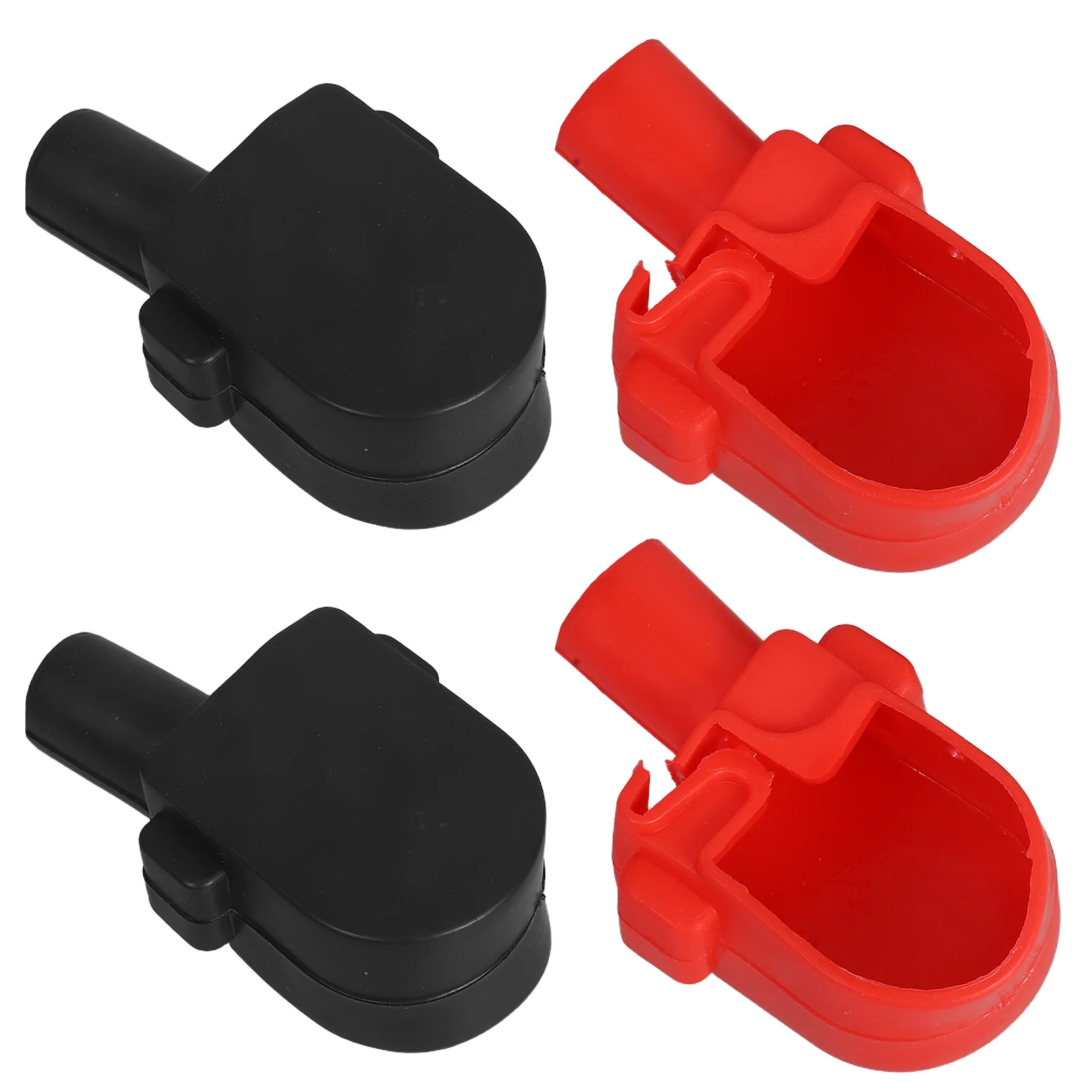

4Pcs Terminal Covers Flame Retardant PVC Insulator Protector Car Post Caps Safety Covers for Vehicle Suv Truck