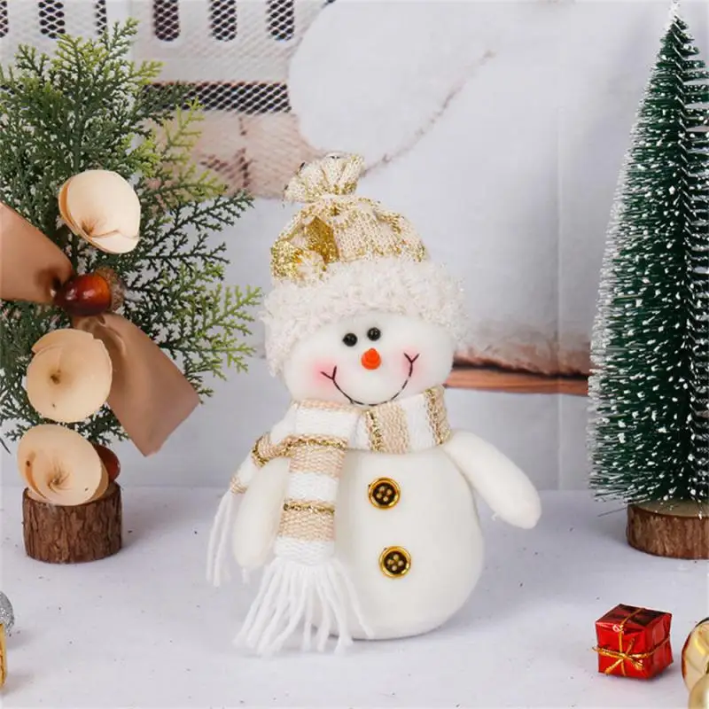 2025 Christmas Decoration Supplies Window Decoration Ornaments Sitting Posture White Plush Toy Old Man Snowman Doll