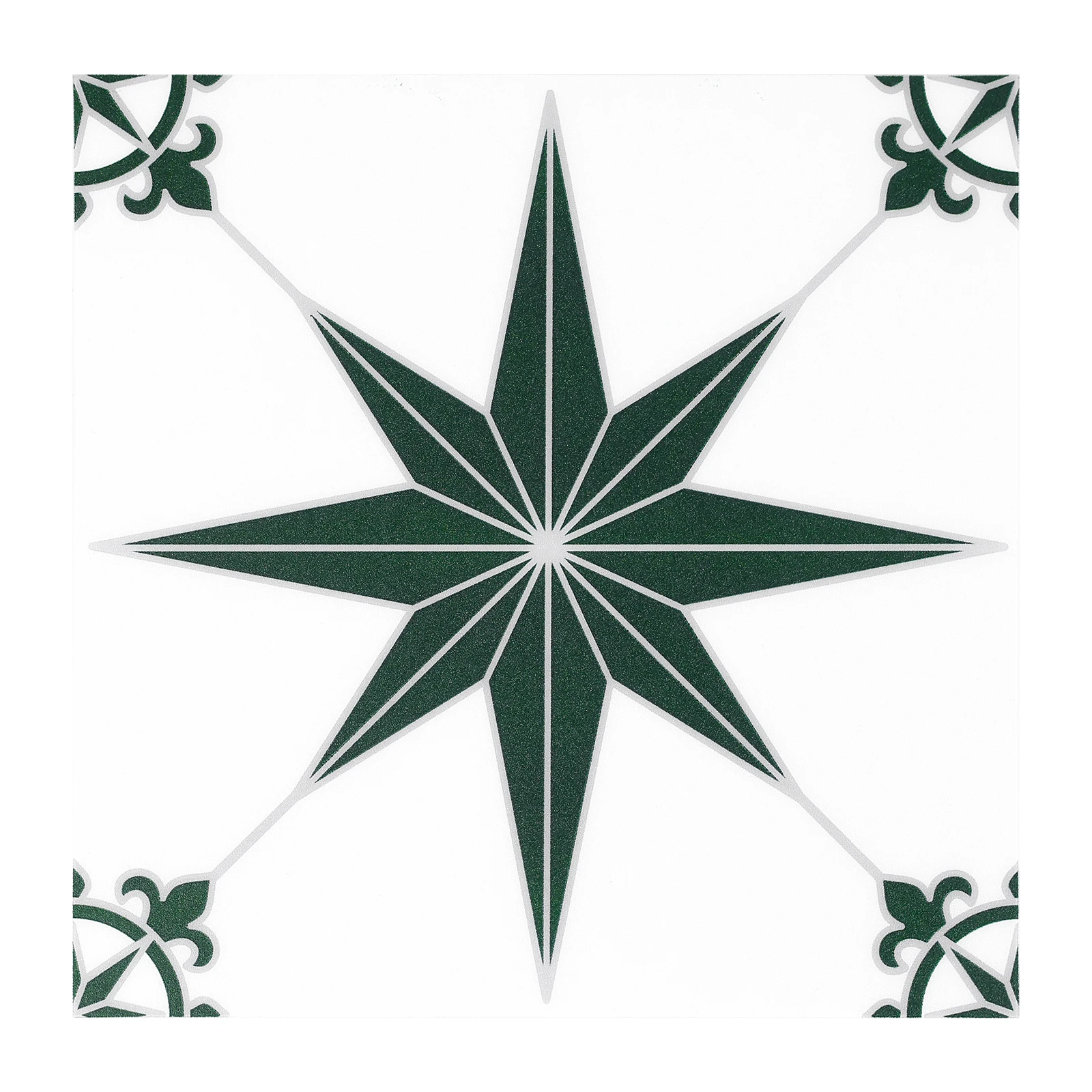 

7.87 in. x 7.87 in. White and Green Self Adhesive Floor Tiles Peel and Stick Environmentally friendly(10-Pack) for US