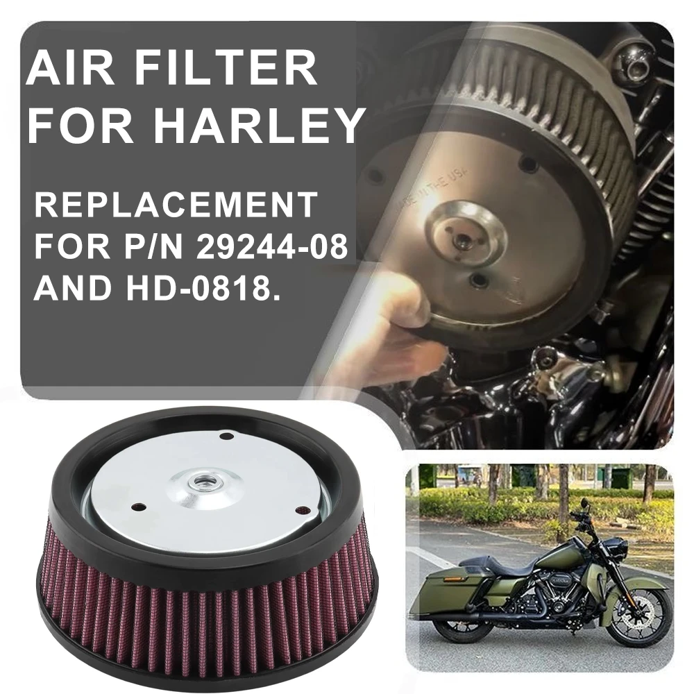

Air Filter Intake Air Cleaner Element For Harley Touring Road King Electra Glide 2008-2016 Softail Fat Boy 2016-2017