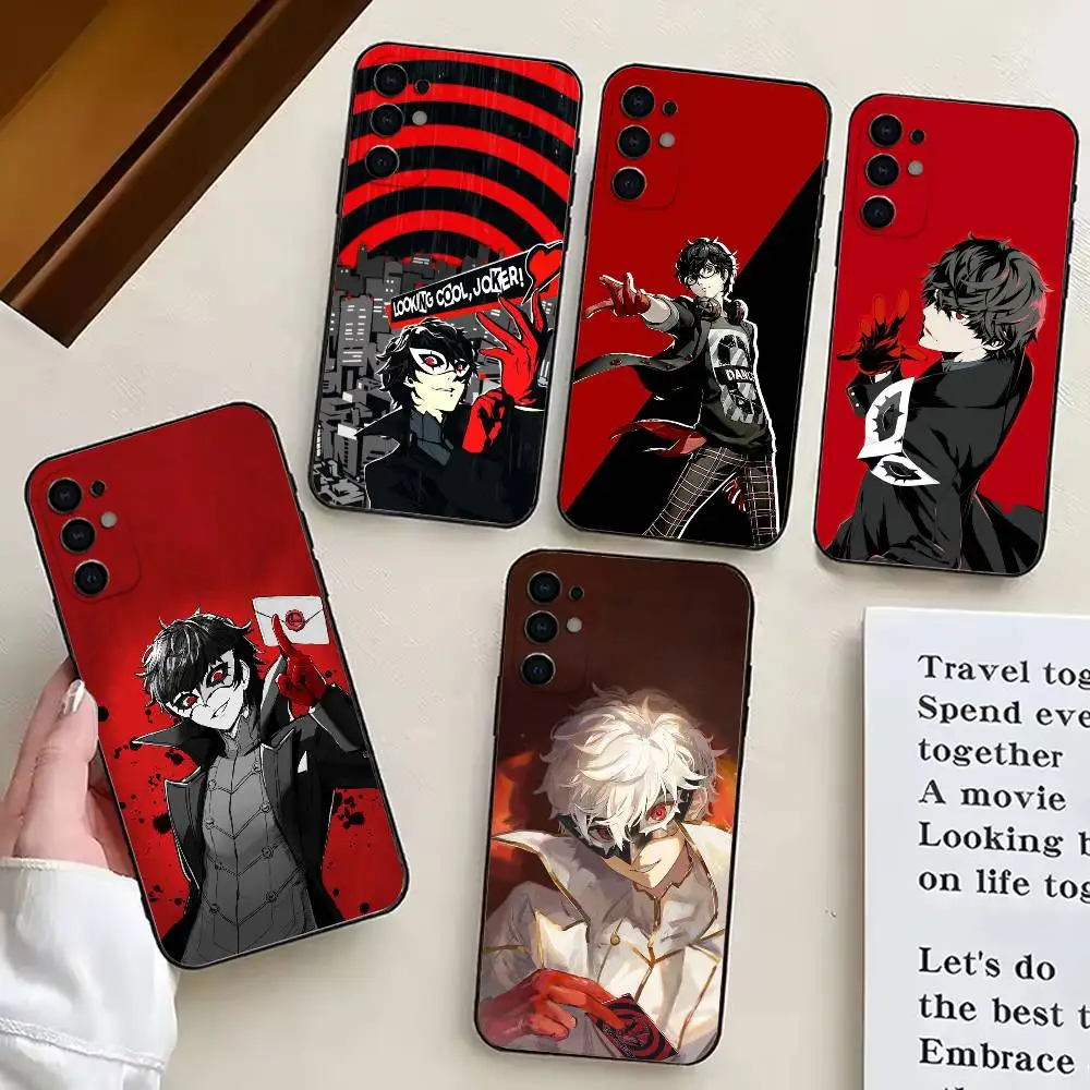 

COOL Anime P-Persona 5 Phone Case Black Silicone Soft For Samsung S25,S24,S21,S22,S23,S30,Ultra,S20,Plus,Fe,Lite