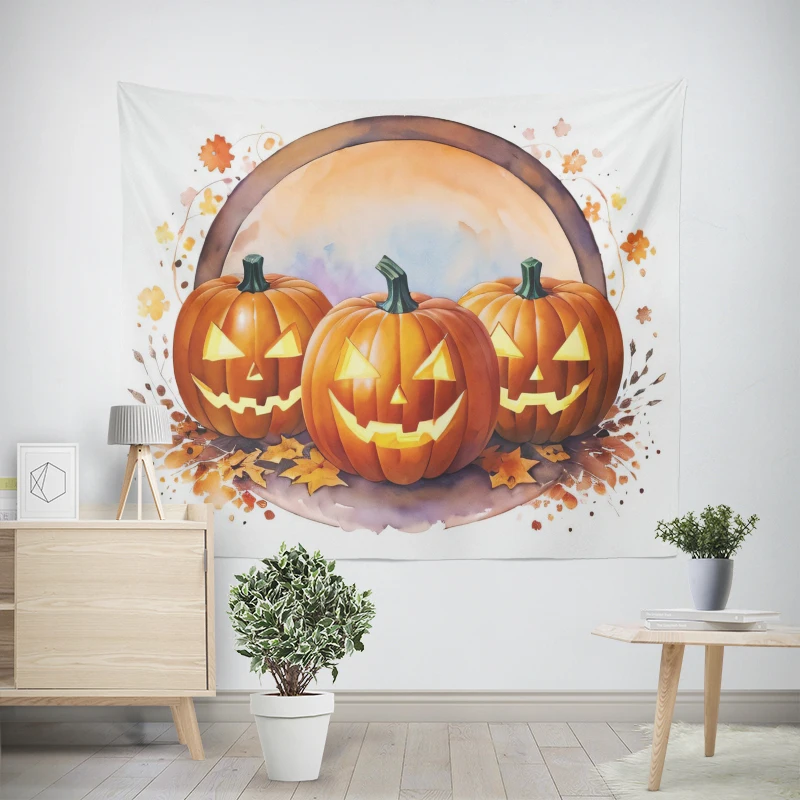 Tapiz de pared de tela grande para decoración del hogar, decoración moderna para habitación, arte estético para dormitorio, Halloween, Otoño, divertido