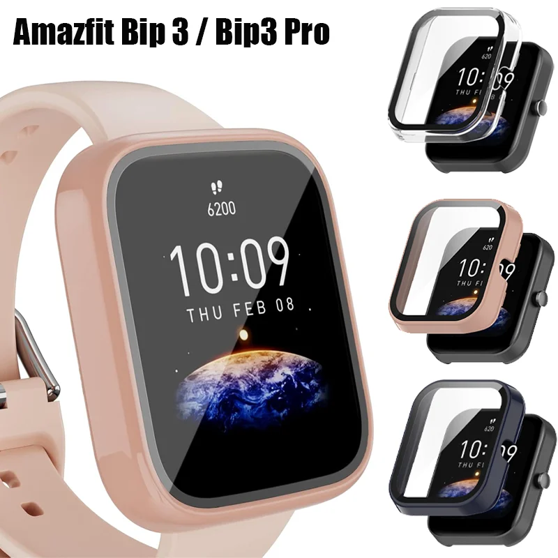 PC Cover For Amazfit Bip 3 / Bip3 Pro Smart Watch Protective Screen Protector Cover for Bip 3Pro Protection Frame Bumper Shell