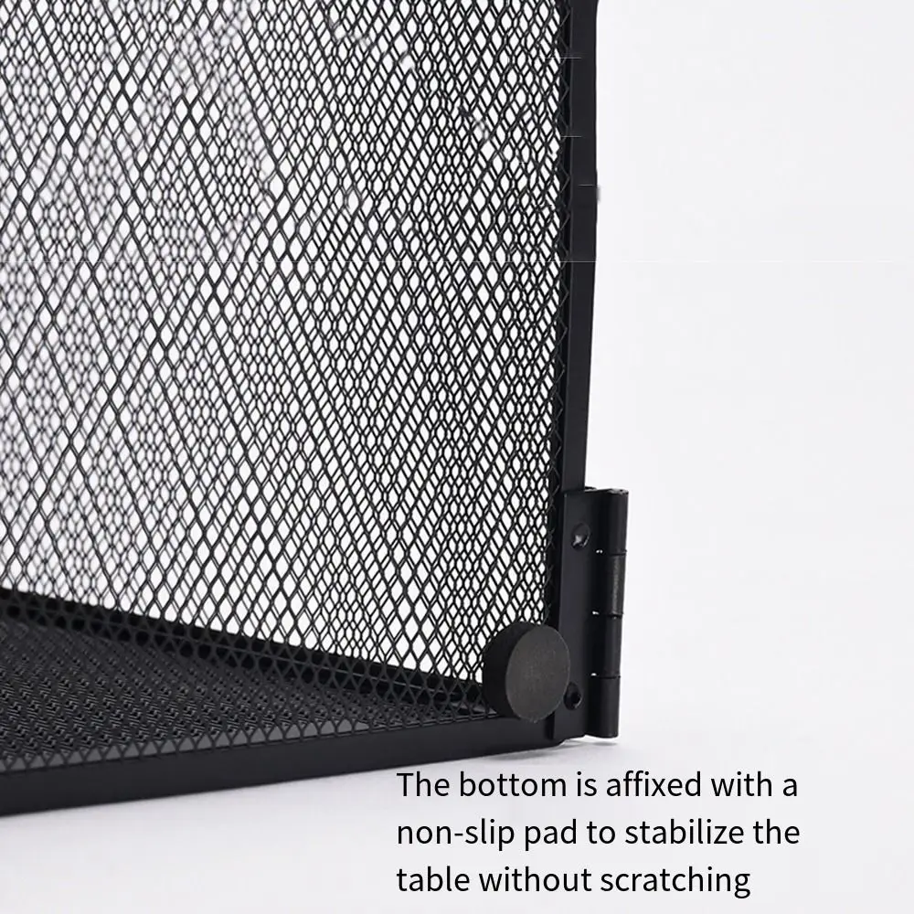 Mesh Metal Hanging File Folder Organizer Detachable Folders Not Included Folder Storage Box Foldable Black File Holder Organizer