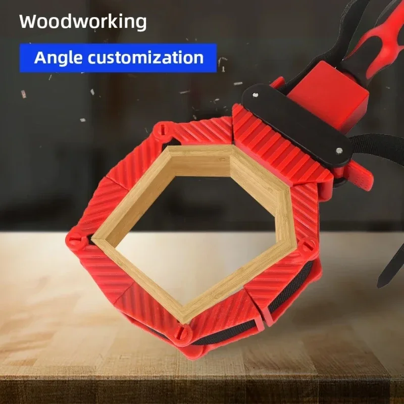 

1pcs Multifunction Belt Clamping Tools Woodworking Quick Adjustable Band Clamp Polygonal Clip 90 Degres 4M Pure Nylon Strap Clip