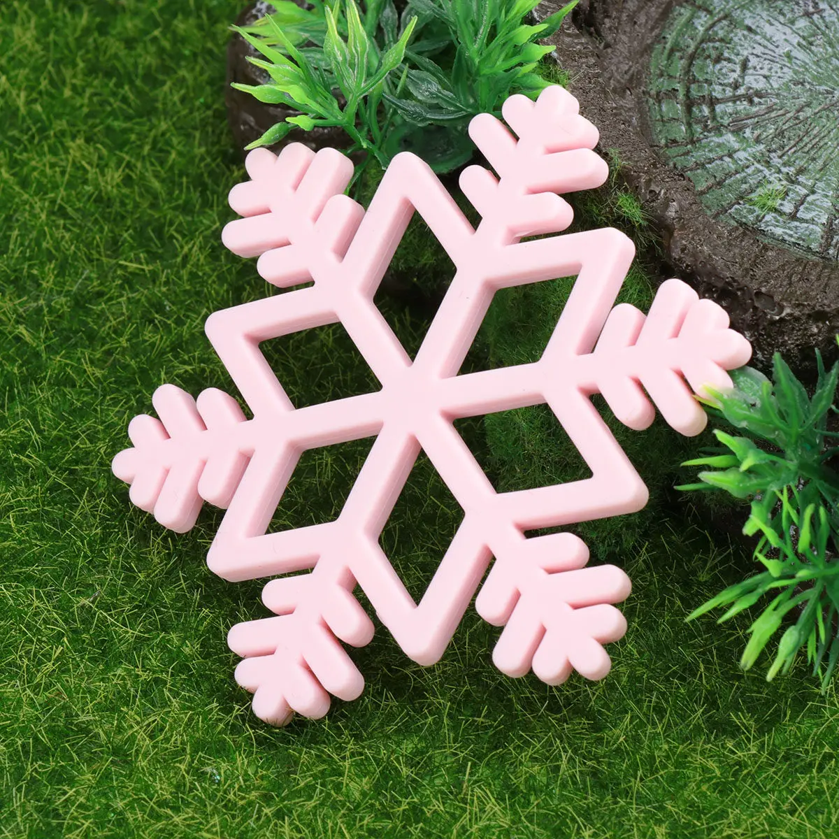 

Snowflake Shaped Silicone Baby Molar Relief Teething Ring for Gum Soothing Sensory Development Safe Chewable Infant Activity