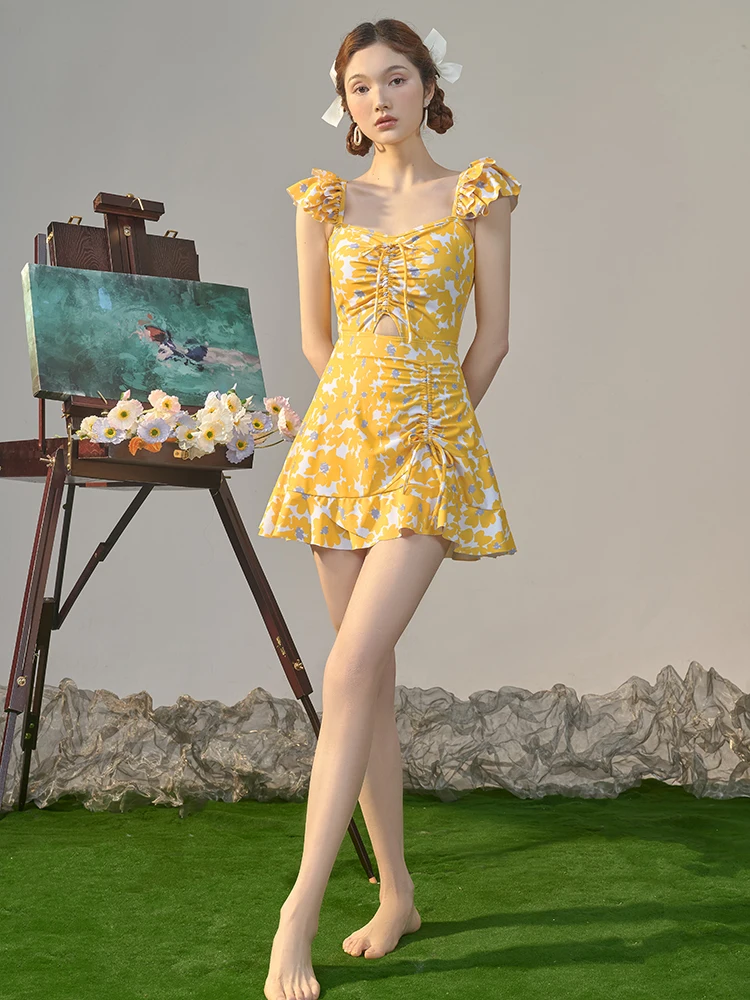 

Очаровательный консервативный слитный купальник Sweet Orange Dr Japanese Sweet Sle Thermal Beautiful для женщин