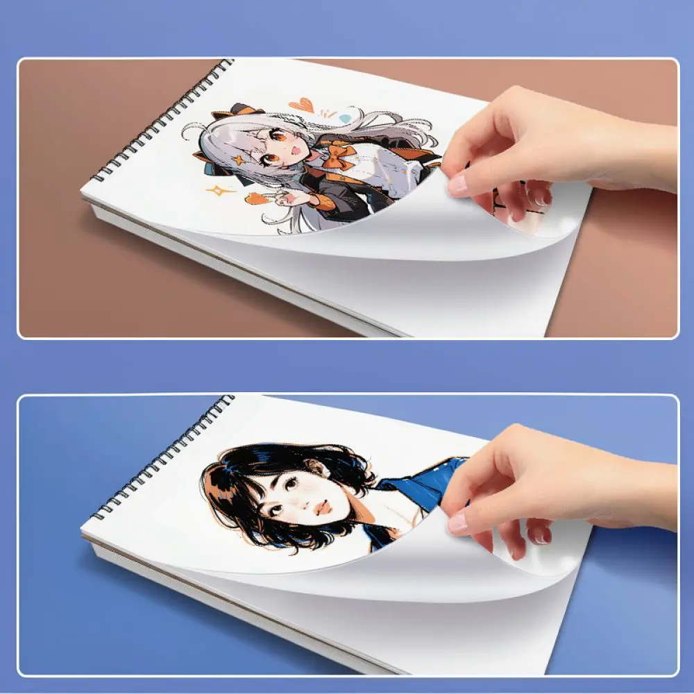 Art Marker Pad Spiral Bound Sketchbook Tearable Bleedproof Pages Professional Drawing Paper For Painting Illustration