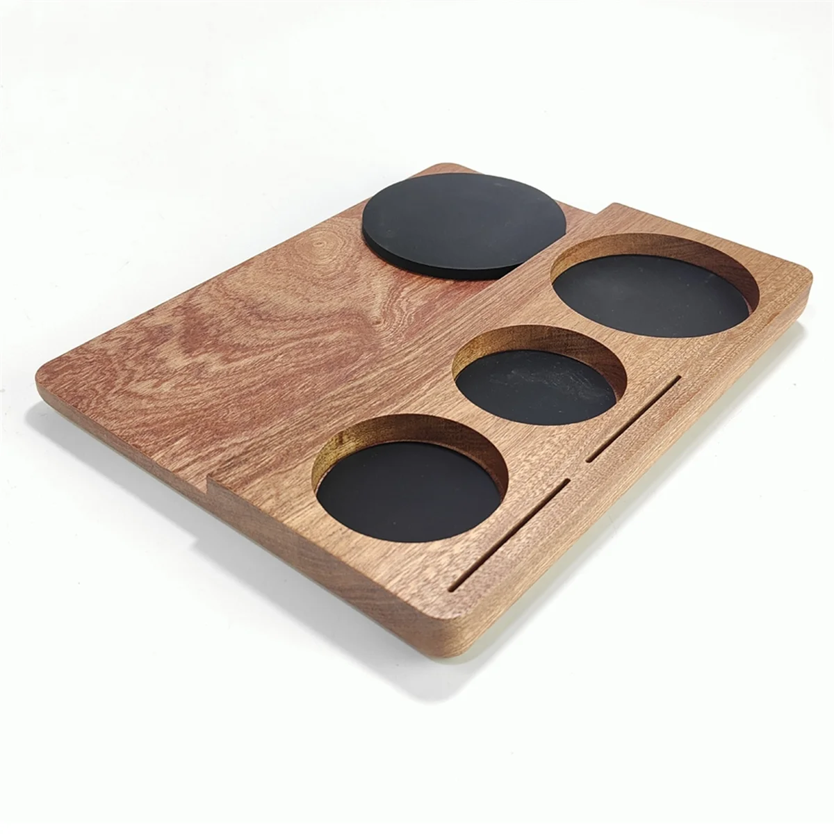 Coffee Machine Handle Matching Utensil Storage Bracket Coffee Wooden Support Base Holder Distributor Mat Barista Tools