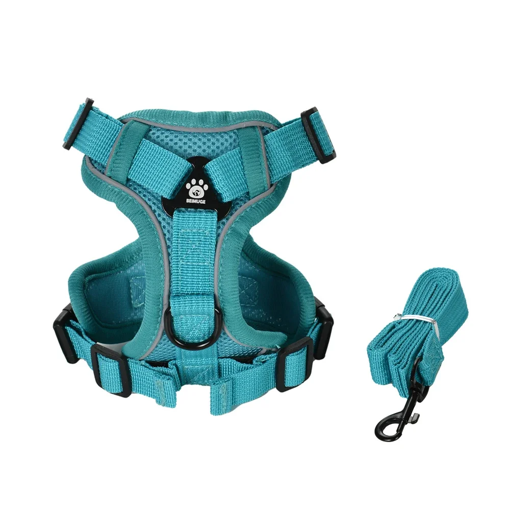 Kattenharnas en riemset Ontsnappingsbestendig reflecterend buiten wandelen Kitten Vest Borstband voor honden Katten Ademende huisdierharnassen