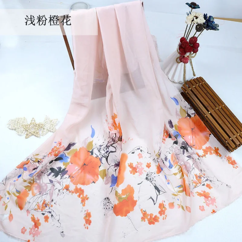 75D Printing Chiffon Fabrics By The Meter Light Weight Gauze Fabric for Designer Sewing Dancing Dress Patchwork Material