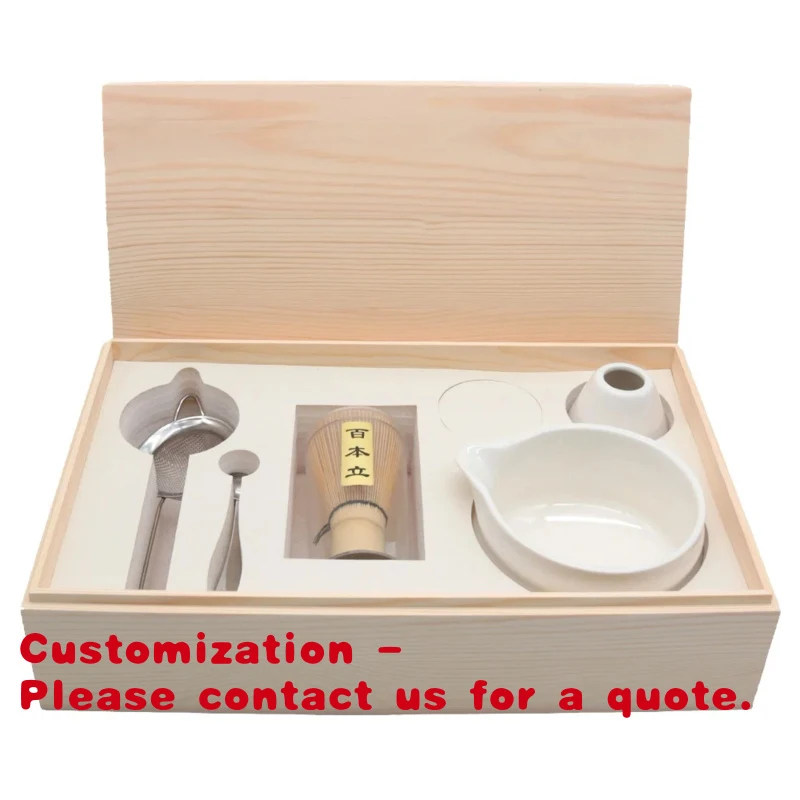 

custom.Wooden Box Presentation Matcha Tea Kit Estilo Matcha Tea Custom