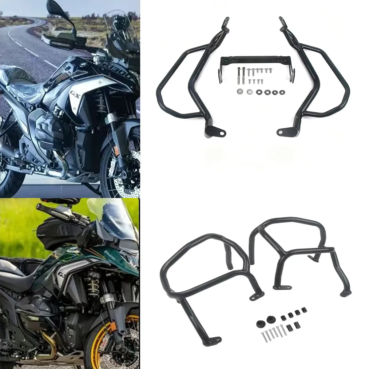 

Motorcycle Guard Crash Bar Upper + Lower Engine Motoguard Frame Protection Bumper for BMW R1300GS
