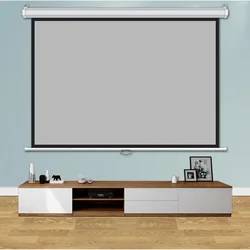 60 72 84 92 100 Inch Manual Pull Down Projector Screen 4:3 Matt White Autolocking Selflocking Projection Curtain